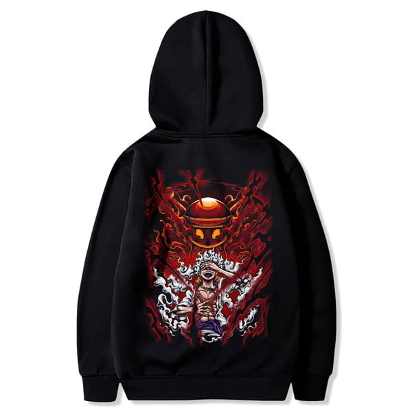 hoodie anime one piece maroc luffy gear 5 capuchon