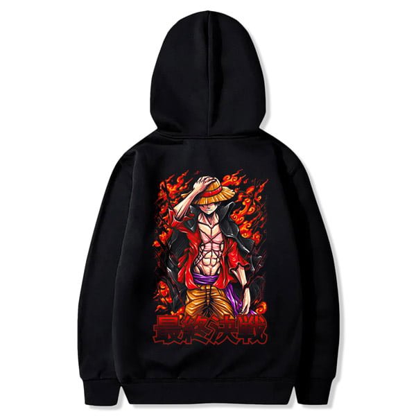 hoodie anime one piece maroc luffy capuchon