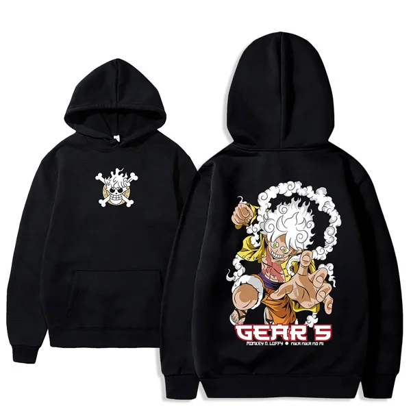 hoodie anime one piece maroc luffy gear 5 capuchon