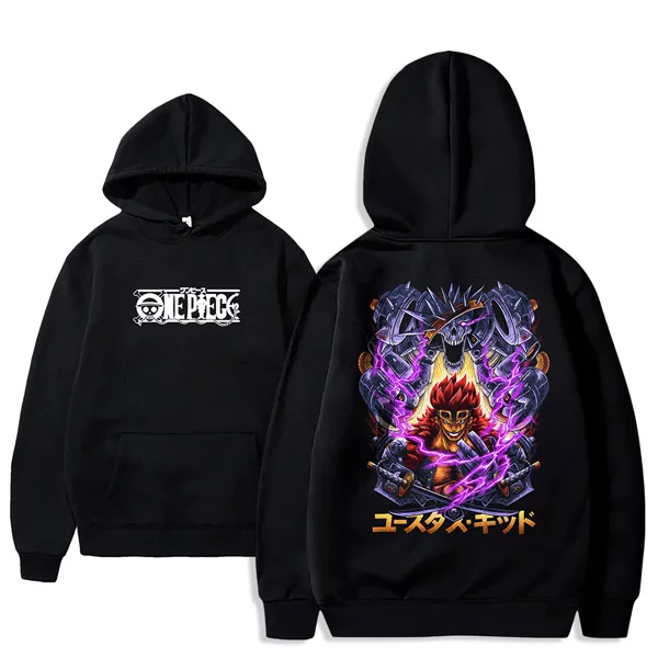 hoodie anime one piece maroc eustass kid capuchon