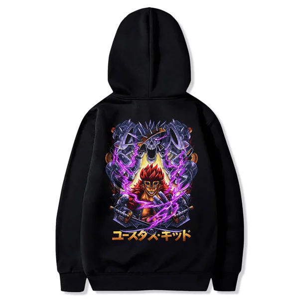 hoodie anime one piece maroc eustass kid capuchon