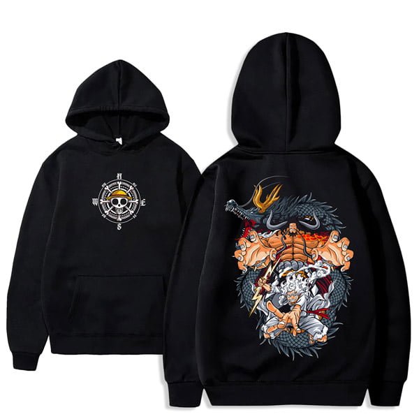 hoodie anime one piece maroc luffy gear 5 kaido capuchon