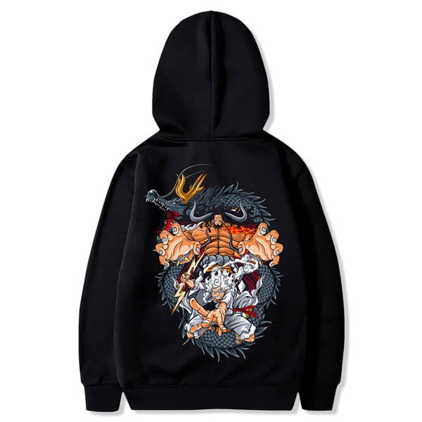 hoodie anime one piece maroc luffy gear 5 kaido capuchon