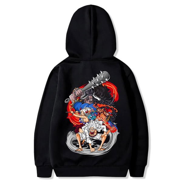 hoodie anime one piece maroc luffy gear 5 kaido capuchon